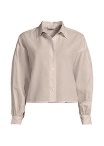 LANDS' END Verk&uuml;rztes Langarm-Hemd, Damen,  Wei&szlig;, Baumwolle, by Lands' End