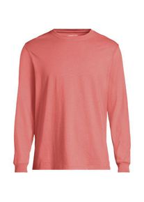 LANDS' END Super-T Langarm-Shirt, Classic Fit, Herren,  Orange, Baumwolle, by Lands' End
