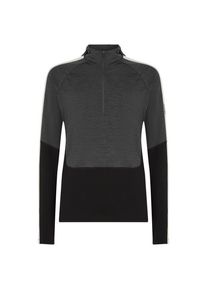 Merinounterwäsche Icebreaker Merino 200 Oasis+ L/S Half Zip Hoodie Herren (Gr L |schwarz/grau)