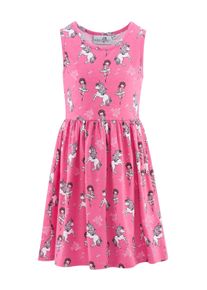 happy girls Mädchen Midikleid, pink, casual, Gr. 92, bedruckt, Jersey, Obermaterial: 95% Baumwolle, 5% Elasthan, Kleider