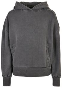 Urban Classics Damen Kapuzenpullover "Urban Classics Damen Ladies Heavy Terry Garment Dye Hoody", schwarz, casual, Gr. XS, mehrfarbig, 100%