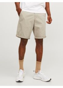 Jack & Jones JACK & JONES Herren Chinoshorts "JPSTBOWIE JJSHORTS S", beige, modisch, Gr. XS, unifarben, Web, Obermaterial: 98% Baumwolle, 2% Elasthan, Hosen, mit