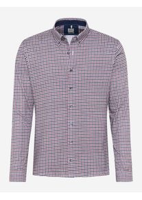 Brax Herren Hemd Style DANIEL velvet, dunkelrot, Gr. XXL