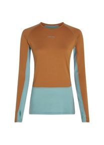 Icebreaker Merino 200 Zoneknit L/S Crewe Merinounterwäsche Damen (Gr L |braun)