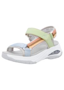 RIEKER SPORT Damen Trekkingsandale "Byron Bay vegan", Gr. 40pastell, Lederimitat, Textil, casual, Schuhe, Outdoorsandale, Sommerschuh, Klettschuh mit