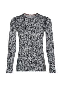 Icebreaker Merino 200 Oasis L/S Crewe Flock Forms Merinounterwäsche Damen (Gr XS |grau)