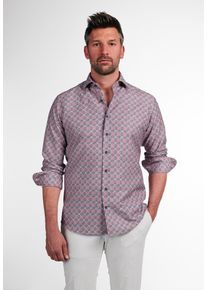 Langarmhemd Eterna "MODERN FIT", Damen, Gr. 43, Normalgr&ouml;&szlig;en, dunkelblau, Twill, 59% Baumwolle, 41% Leinen, tailliert, Manschette, Hemden Langarmhemd, EASY IRON (b&uuml;gelleicht)