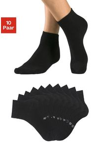 H.I.S. H.I.S Kurzsocken schwarz Gr. 35-38 für Damen. Mit Logoschriftzug. Elastisch. Nachhaltig.