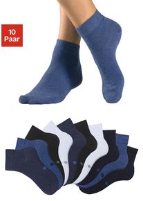 H.I.S. H.I.S Kurzsocken mehrfarbig Gr. 39-42 für Damen. Mit Logoschriftzug. Elastisch. Nachhaltig.