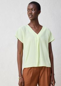 bonprix Shirt mit Seidenanteil und Webeinsatz, gr&uuml;n, Gr.40/42 (M), weiches Shirt mit Seidenanteil und Webeinsatz, aus Seide