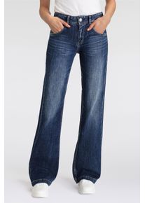 Herrlicher Damen 5-Pocket-Jeans "Edna Recycled Denim Light"whale, casual, Gr. 31, Denim/Jeans, Obermaterial: 98% Baumwolle, 2% Elasthan, Jeans, im