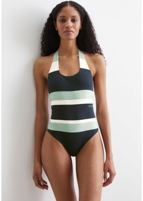 Marc O'Polo MARC O'POLO Damen Badeanzug "Summer Stripes"schwarz navy blockstripe, casual, Gr. S, gestreift, Obermaterial: 70% Polyamid, 30% Elasthan, Badeanzüge,