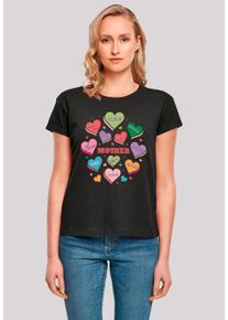 F4NT4STIC Damen T-Shirt "Muttertag Mama Herzen", schwarz, casual, Gr. S, Obermaterial: 100% Baumwolle, Shirts, Premium Qualität