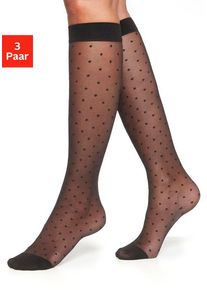 Lascana Feinkniestrümpfe schwarz Gr. - (35/42) für Damen. Elastisch