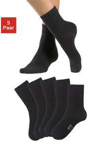 H.I.S. H.I.S Basicsocken schwarz Gr. 35-38 für Damen. Elastisch. Nachhaltig.