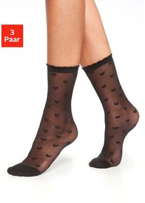Lascana Feinsöckchen schwarz Gr. - (35/42) für Damen. Elastisch