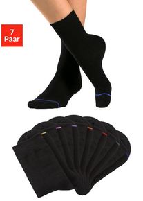 H.I.S. H.I.S Basicsocken schwarz Gr. 35-38 für Damen. Mit Logoschriftzug. Elastisch. Nachhaltig.