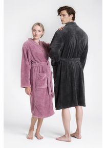 my home Unisex-Bademantel »Lillou Kimono, ideal für Sauna & Spa, Hotelbademantel, Morgenmantel«, (1 St.), kuschelig weicher Fleece, für Damen und Herren, XS-3XL