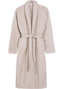 HIP Bademantel »HIP Bathrobe uni«, (Packung, 1 St., 1x Bademantel), Schalkragen, Gürtel, Taschen, Damen & Herren, Velours, Glanz