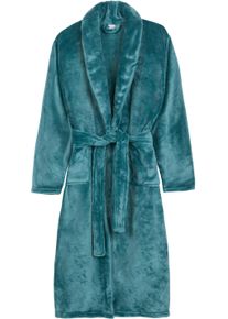 Good Morning Bademantel »Good Morning Bathrobe uni«, (Packung, 1 St., 1x Bademantel), Schalkragen, Gürtel, Taschen, Damen & Herren, Velours, Glanz