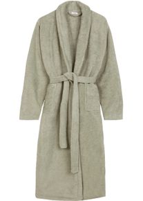 HIP Bademantel »HIP Bathrobe uni«, (Packung, 1 St., 1x Bademantel), Schalkragen, Gürtel, Taschen, Damen & Herren, Velours, Glanz