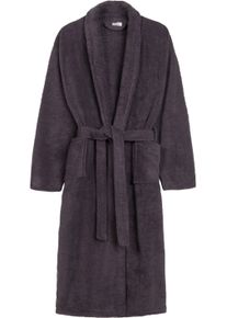 HIP Bademantel »HIP Bathrobe uni«, (Packung, 1 St., 1x Bademantel), Schalkragen, Gürtel, Taschen, Damen & Herren, Velours, Glanz