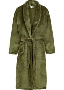 Good Morning Bademantel »Good Morning Bathrobe uni«, (Packung, 1 St., 1x Bademantel), Schalkragen, Gürtel, Taschen, Damen & Herren, Velours, Glanz