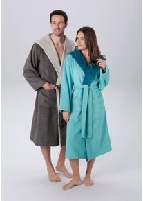 my home Unisex-Bademantel »Anna, ideal für Sauna & Spa, Hotelbademantel, Morgenmantel«, (1 St.), für Damen & Herren, mit Taschen, S-5XL, zweifarbig