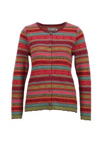 Flomax Strickjacke Oda Wollpullover Damen (Gr L |rot)