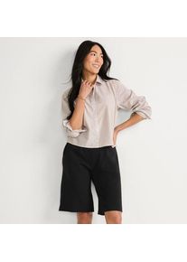 LANDS' END Bermuda-Shorts SPORT KNIT, Damen,  Schwarz, Baumwolle, by Lands' End