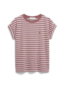 T-Shirt armedangels Idaara Stripes Damen (Gr XL |rosa)