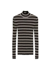 armedangels Alaania Chiffron Stripes Longsleeve Damen (Gr L |schwarz/grau)
