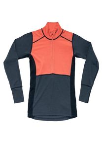 Langarm Unterhemde DEVOLD Lauparen Merino 190 Zip Neck Damen (Gr S |blau)