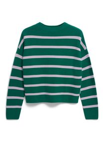 Pullover armedangels Merinaa Stripes Damen (Gr L |grün)
