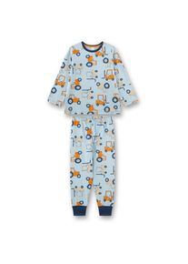 Sanetta Pyjama Long AOP 233625 Schlafanzug Kinder (Gr 128 |grau)