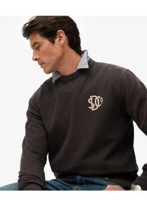 Superdry Herren Baumwolle Logo Druck The Merchant Store Sweatshirt, Schwarz & Creme - Gr&ouml;&szlig;e: XL 1040607500850AWF004