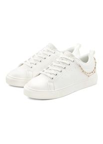 Lascana Sneaker weiß Gr. 36 für Damen. Mit Zierkette