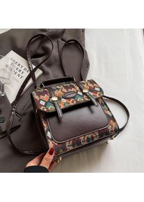 Leather Bag Damen Schultertasche Umhängetasche Multifunktionaler Stylischer Damenrucksack Schulanfangstasche Kawaii Rucksack Grün One Size