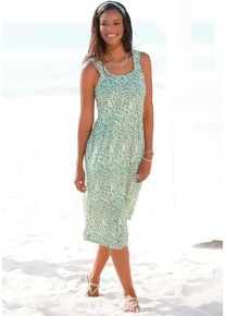 Beach Time BEACHTIME Jerseykleid grün Gr. 34 für Damen. Mit Rundhals. Figurumspielend. Nachhaltig.