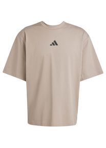 Adidas Oversize Tee Funktionsshirt Herren - braun - Gr. M