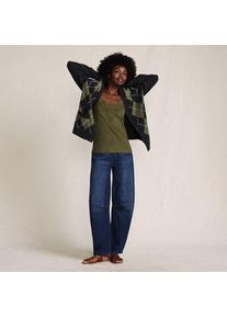 LANDS' END Top mit Spitzenbesatz, Damen,  Gr&uuml;n, Baumwoll-Mischung, by Lands' End
