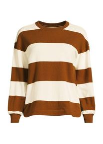 LANDS' END Jersey-Shirt mit langen &Auml;rmeln, Damen,  Braun, Baumwolle, by Lands' End