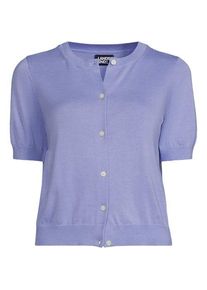 LANDS' END Feinstrick-Cardigan mit kurzen &Auml;rmeln, Damen,  Lila, Baumwolle, by Lands' End