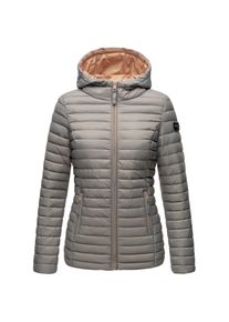 Marikoo Damen Steppjacke Übergangsjacke mit kontrastfarbendem Reißverschluss Asraa