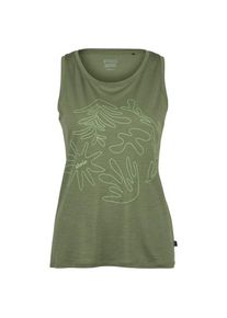 Merinoshirt Stoic Merino155 LaholmSt. Print Tank Flowers Damen (Gr 4XL |oliv)
