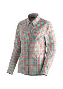 Maier Sports Damen Funktionsbluse "Nanni", bunt, Gr. 40, 85% Polyester, 15% Viscose, Blusen, Damen Bluse, langarm Karobluse für Outdoor und Freizeit