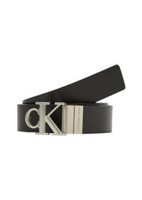 Damen Ledergürtel "MONO PL REV LTHR BELT 30MM", schwarz, casual, Gr. 110, Calvin Klein Jeans, unifarben, Rindsleder, Gürtel, Logoprägung am Verschluss