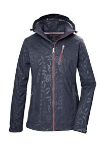 Killtec Damen Softshelljacke "KOS 122 WMN SFTSHLL JCKT FLORAL", blau, sportlich, Gr. 42, Oberstoff: Oberseite: 100% Polyester (recycelt), Rückseite: