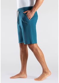 Herren Sweatshorts, BENCH. LOUNGEWEAR, Gr. 52, blau, Sweatware, Obermaterial: 60% Baumwolle, 40% Polyester, unifarben, Basic, Hosen, mit seitlichen