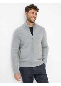 Brax Herren Strickjacke Style JAKE platin, hellgrau, Gr. L